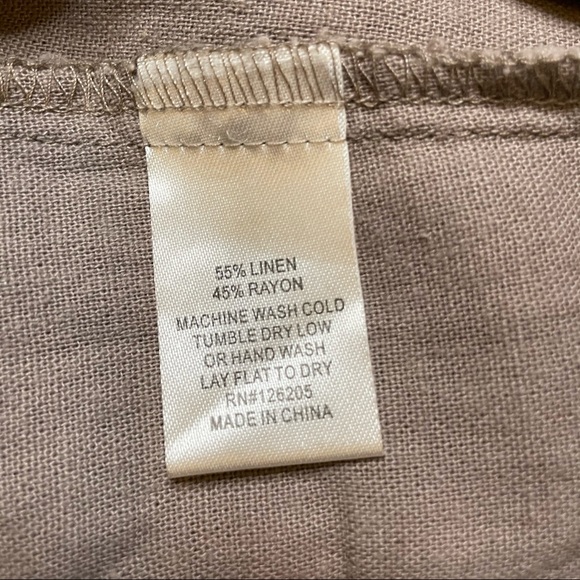 JUST LIVING Tan Linen Midi / Maxi Skirt Large - Picture 5 of 5